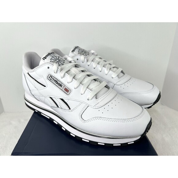 Reebok Classic Leather Clip V2 Mens 10.5 White Leather Sneakers 100202357 New main image 6